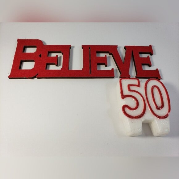 Red Believe And 50 Candle Believe It - Picture 5 of 6